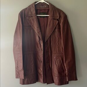 Brown Lightweight Shirt Jacket with Vintage Look